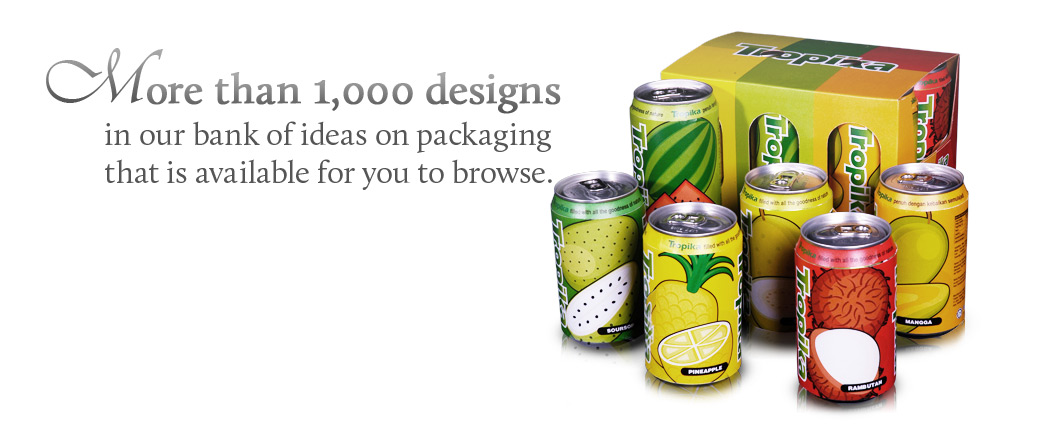 More than 1,000 designs in our bank of ideas on packaging that is available for you to browse